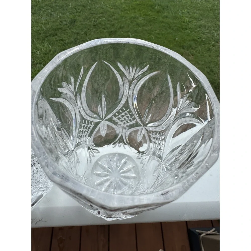 Set 4 Beautiful VTG Kristal Zajecar Medallion Highball Tumbler Crystal Glasses - Picture 3 of 9